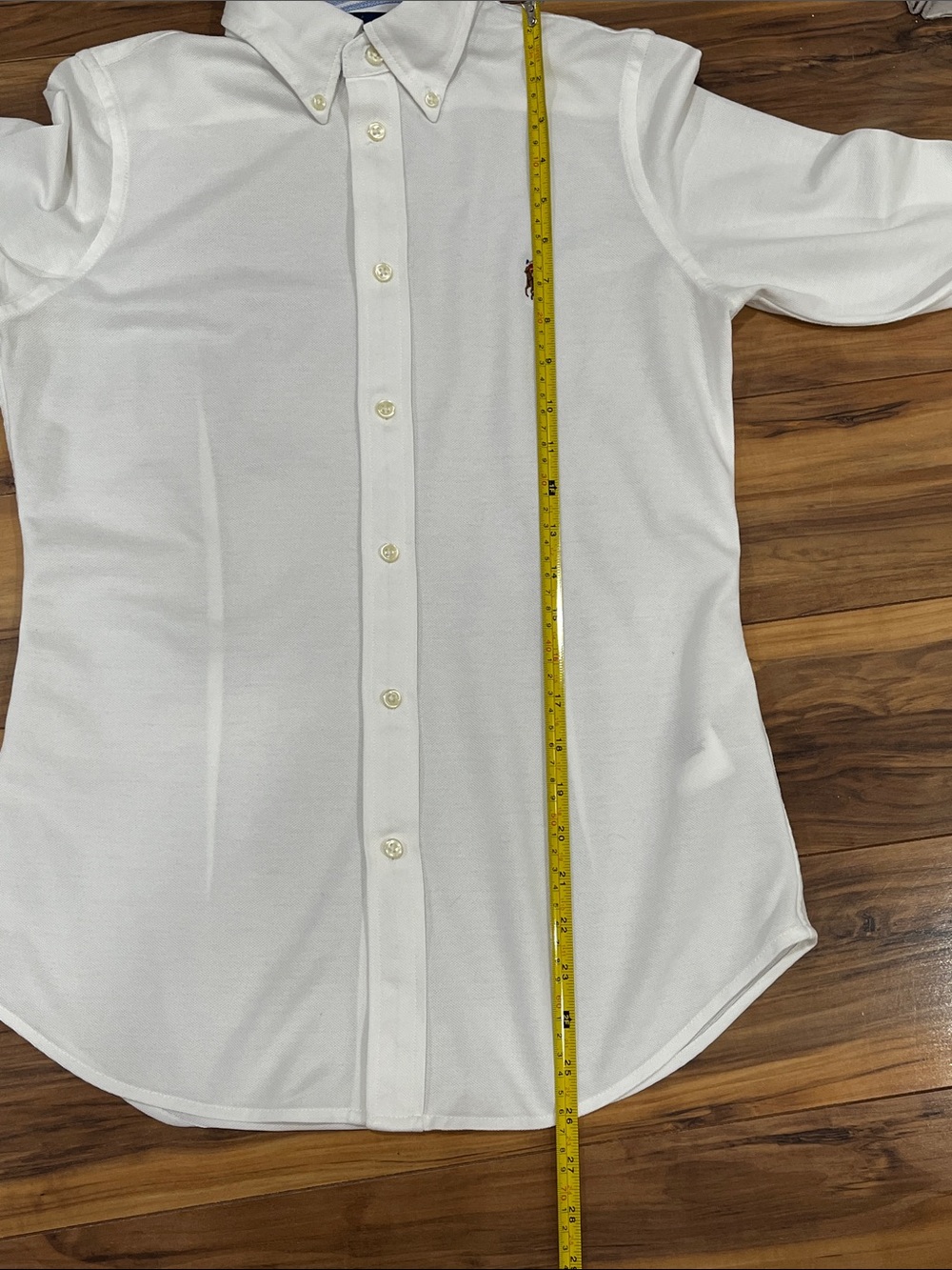 RALPH LAUREN KNIT OXFORD WHITE BLOUSE TOP SHIRT SIZE MEDIUM - Picture 5 of 7